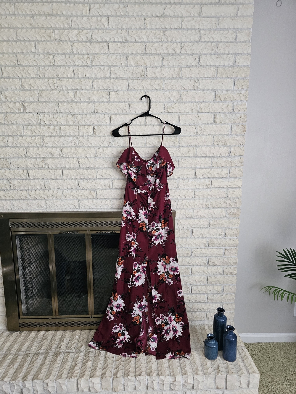 Windsor Burgundy Floral Maxi Dress